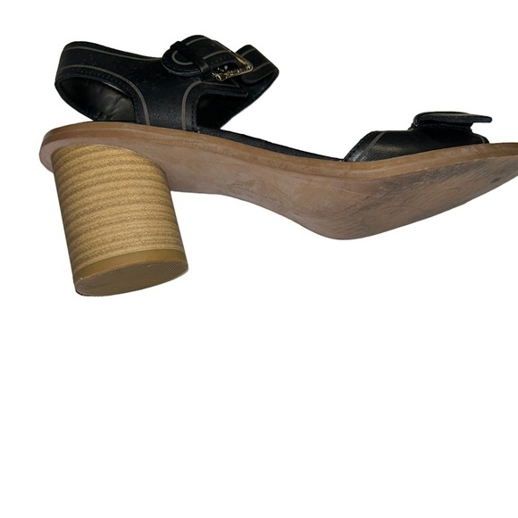 CLARKS Glacier Cool Womens Casual black leather Sandals size 8.5 - Picture 4 of 8